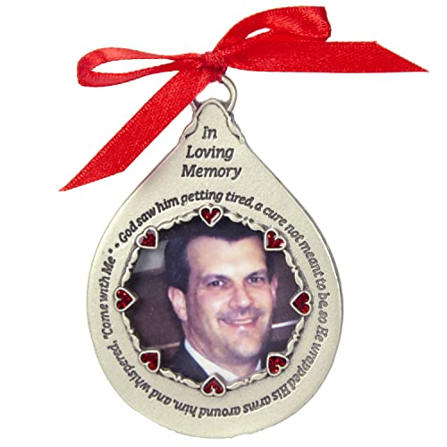 Cathedral Art (Abbey & CA Gift Frame, Loving Memory Man Teardrop Ornament, Pewter
