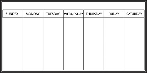 WallPops WPE98895 Whiteboard Weekly Calendar, White & Off-White