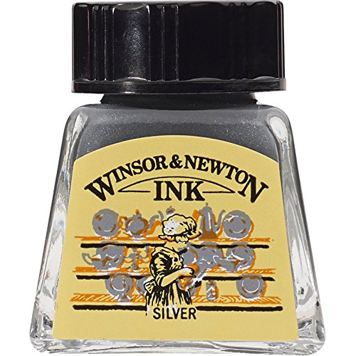 Winsor & Newton Drawing Ink, 14ml Bottle, Silver