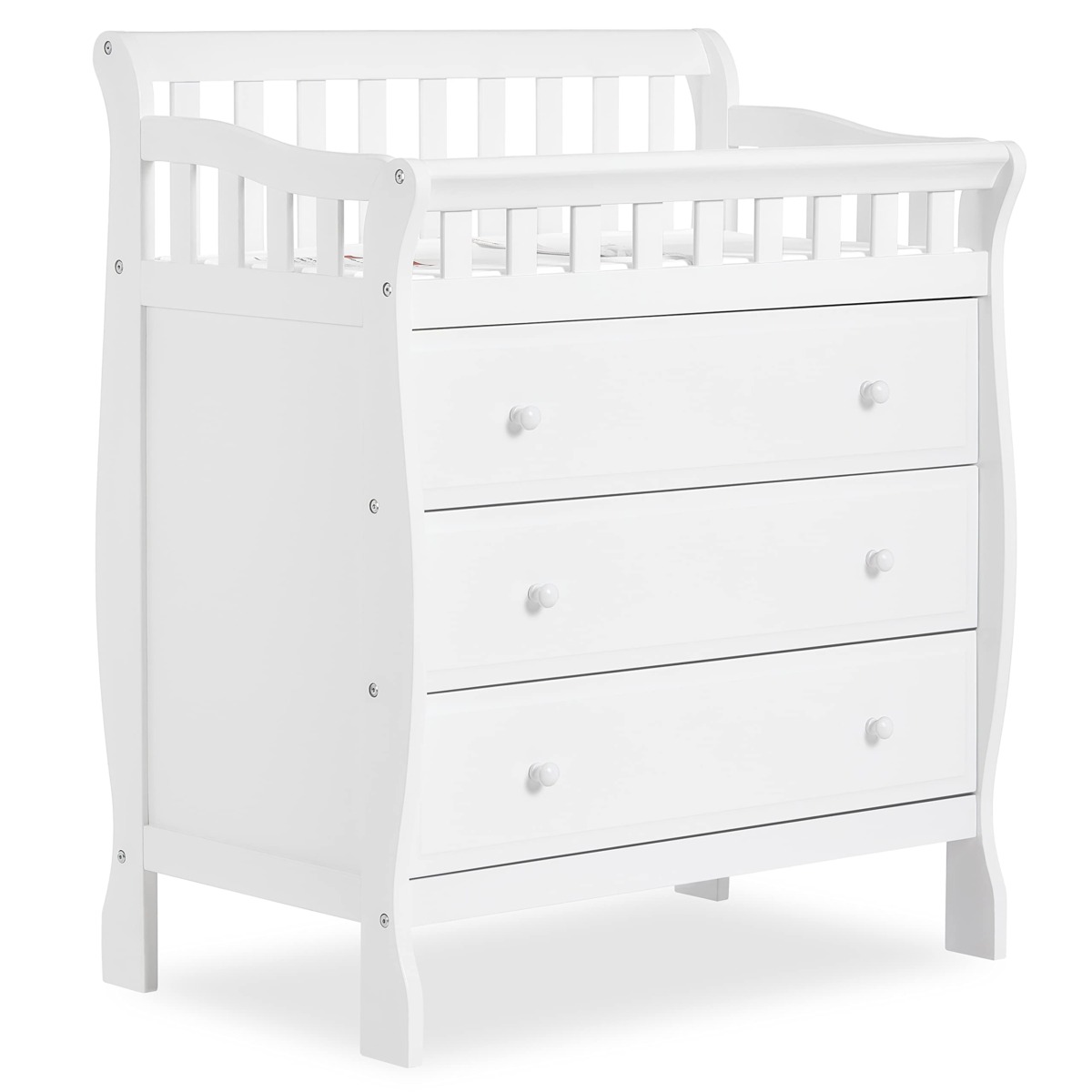 Dream On Me Marcus Changing Table And Dresser In White, Features 3 Spacious Drawers, Non-Toxic Finishes, Comes With 1″ Changing Pad, Made Of Solid Wood | The Storepaperoomates Retail Market - Fast Affordable Shopping