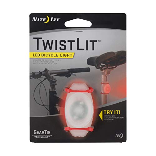 Nite Ize TwistLit LED Bicycle Light With Versatile Attachment, Bike Safety Light, Single Pack, Red LED