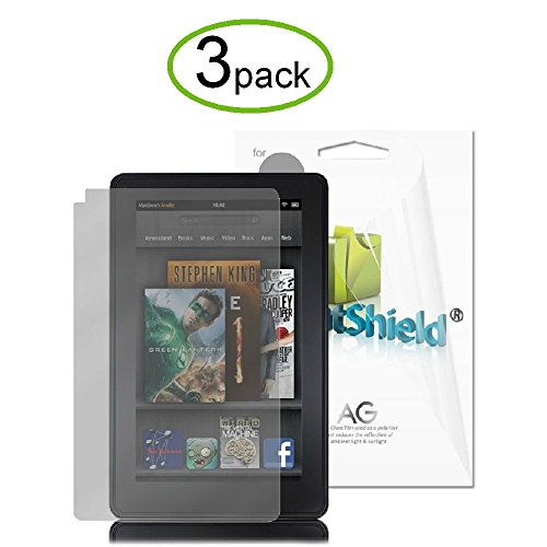 GreatShield (3 Pack) Ultra Anti-Glare (Matte) Clear Screen Protector Film for Amazon Kindle Fire (Does Not Fit Kindle Fire HD)