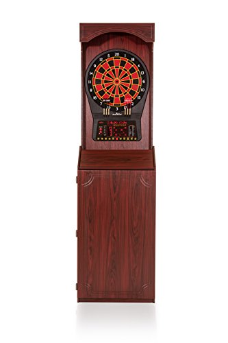 Arachnid Cricket Pro 800 Standing Electronic Dartboard with Cherry Finish, Regulation 15.5” Target Area, 8-Player Score Display and 39 Games Brown