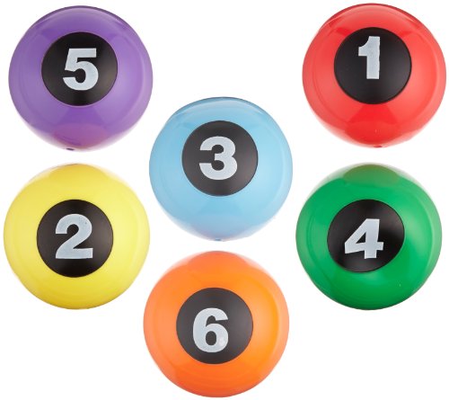 Sportime Numbered Step-N-Stones, 2-5/8 x 5-1/4 Inches, Set of 6, Assorted Colors – 1004570