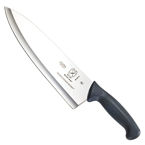 Mercer Culinary M18010 Millennia Black Handle, 10-Inch Wide Hollow Ground, Chef’s Knife