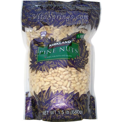 Kirkland Pine Nuts 1.5 lb in 2 Bags, 3LB total