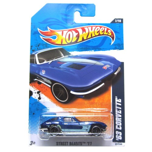 2011 Hot Wheels ’63 Corvette Blue #87/244