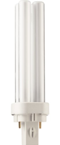 PHILIPS LED Energy Saver PL-C Compact Flourescent Light Bulb, 780 Lumen, Soft White Light (2700K), 13 Watt, GX23-2, 2-PIN Base, 1 Pack