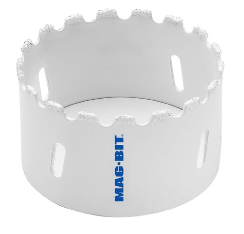 MAGBIT 625.5816 MAG625 3-5/8-Inch Carbide Grit Hole Saw with 1-9/16-Inch Depth , White