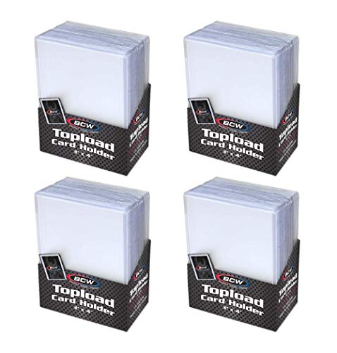 BCW Topload Card Holder for Standard Trading Cards ,3″ x 4″ ,Up to 20 pts, 100-Count
