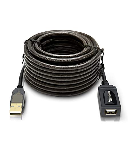 BlueRigger USB 2.0 Type A Male to A Female Active Extension/Repeater Cable – 32 Feet (10M)
