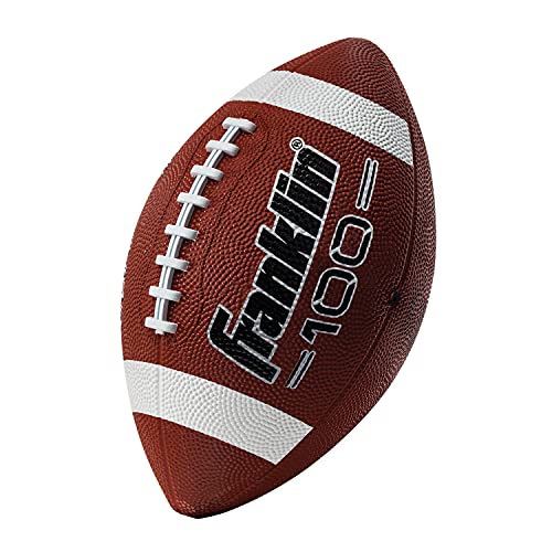 Franklin Sports Junior Football – Grip-Rite 100 – Kids Junior Size Rubber Football – Youth Football – Durable Outdoor Rubber Football – Classic Brown