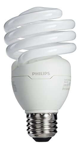 Philips LED 417097 Energy Saver Compact Fluorescent T2 Twister (A21 Replacement) Household Light Bulb: 2700-Kelvin, 23-Watt (100-Watt Equivalent), E26 Medium Screw Base, Soft White, 4-Pack