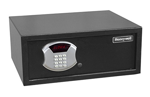 Honeywell Safes & Door Locks 5105DS Low Profile Steel Security Safe with Hotel-Style Digital Lock, 1.14 -Cubic Feet, Black