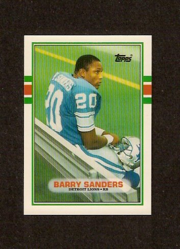 Barry Sanders 1989 Topps Traded Football Rookie Card (Detroit Lions)