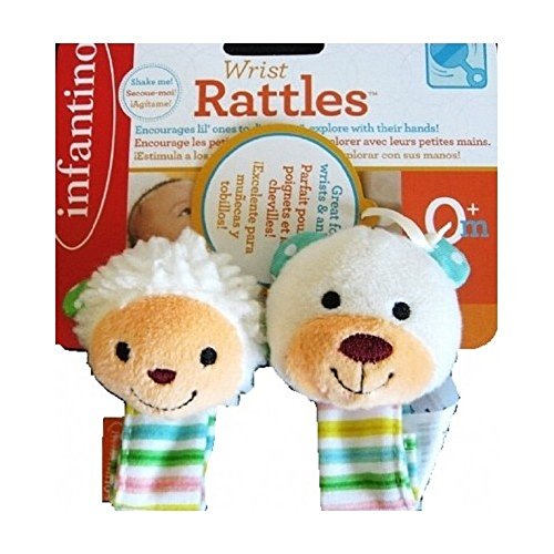 Infantino Wrist Rattles – Lamb and Bear