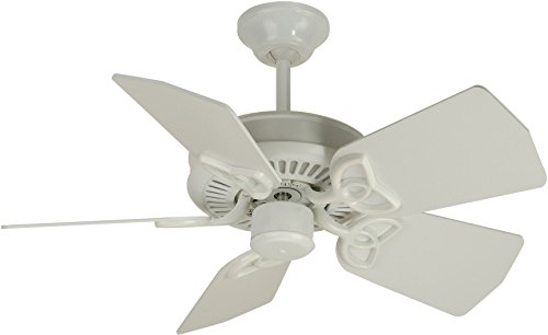 Craftmade K10743 Piccolo 30″ Outdoor Ceiling Fan with Pull Chain, 5 ABS Blades, White