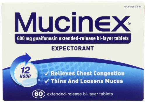 Mucinex 12-Hour Chest Congestion Expectorant Tablets, 60 Count