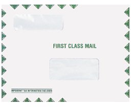 EGP Double Window Tax Organizer Mailing Envelope, Peel and Seal, Quantity 100, Size 9 x 11.5