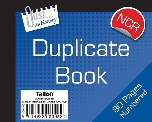 Numbered Duplicate Receipt Book Half Size – no Carbon Required (NCR)