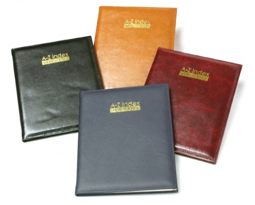 Tallon Large XL Padded Address Book – Black/Brown/Tan/Blue