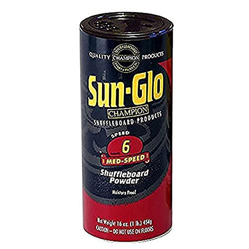 Sun-Glo Speed 6 (Medium Speed Wax) Shuffleboard Table Powder, 16 oz. Can