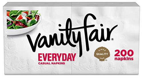 Vanity Fair Everyday Paper Napkins, 200 2-Ply Disposable Napkins