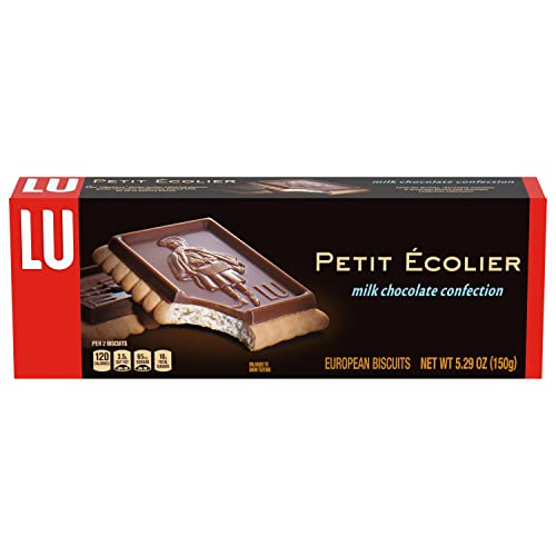Lu Petit Ecolier European Milk Chocolate Biscuit Cookies, 5.3 oz