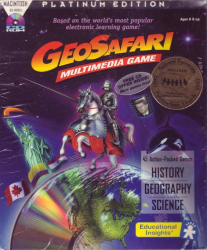 GeoSafari Multimedia Game Platinum Edition – History, Geography, Science (Macintosh edition CD-Rom)