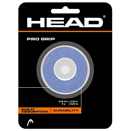 HEAD Pro Grip Racquet Overgrip – Tennis Racket Grip Tape Roll, Blue