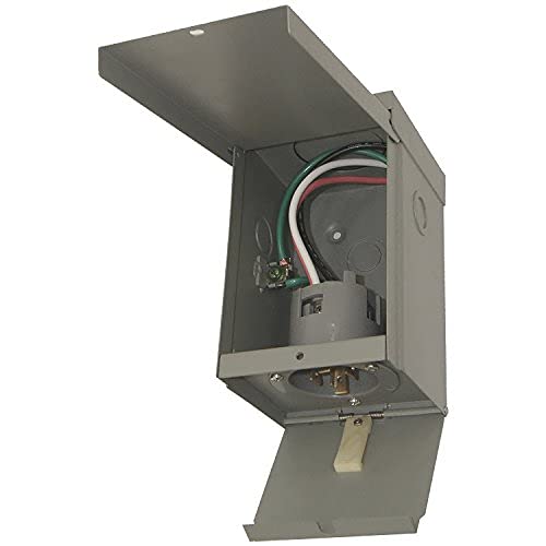 Connecticut Electric 30-Amp Power Inlet Box with Hinged Door, NEMA 3R Power Inlet Box, Generators Up To 7,500 Running Watts, ETL Listed