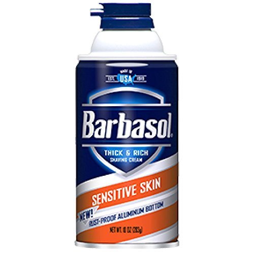 Barbasol Sensitive Skin Thick and Rich Shaving Cream, 10 Ounce