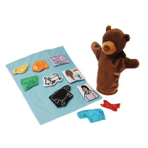 Brown Bear Brown Bear Puppet and Props Set for Children, 12-Piece with Bag, Ages 3 Years and Up