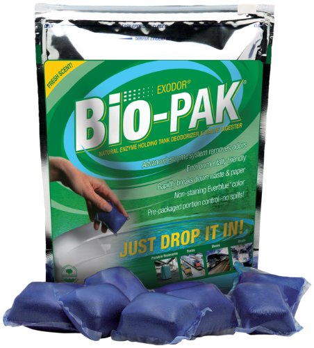 Walex BIOBLUBG Bio-Pak Natural Holding Tank Deodorizer and Waste Digester Drop-Ins, Mint Scent (Pack of 50)