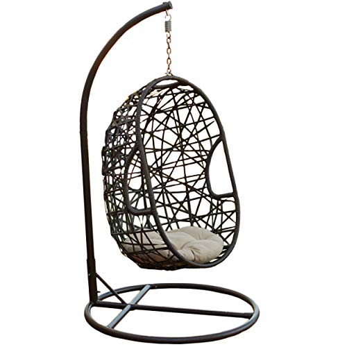 Christopher Knight Home CKH Hanging Egg Outdoor Wicker Chair, Multibrown