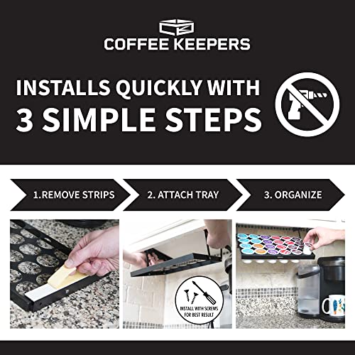 Coffee Keepers Under Cabinet Coffee Pod Holder – Storage Organizer for K-Cup® packs – Discreet Design – Holds 24 Single Coffee Pods – Easy, No-Drill Install – For Home, RV, & Boat Storage | The Storepaperoomates Retail Market - Fast Affordable Shopping