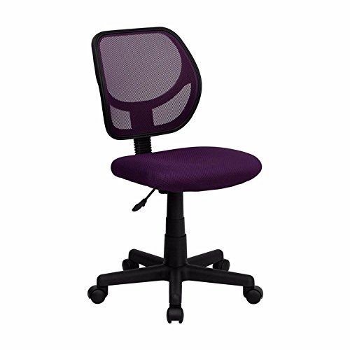 Flash Furniture Low Back Purple Mesh Swivel Task Office Chair Purple