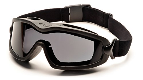 Pyramex Safety Products GB6420SDT V2G Plus Safety Glasses, Gray Anti-Fog Dual Lens with Black Strap, Gray