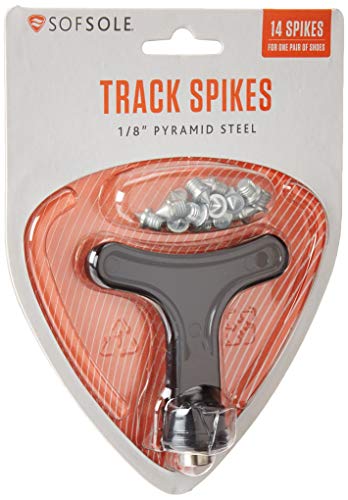 Sof Sole Replacment Steel Track Spikes for Running Shoes, Pyramid 1/8-Inch
