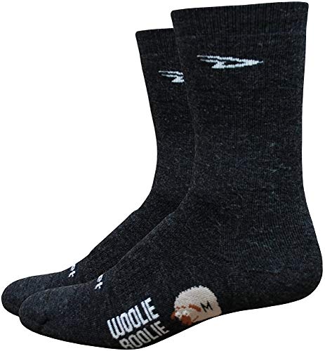 DeFeet Men’s Woolie Boolie 6-Inch Sock, Charcoal, Small