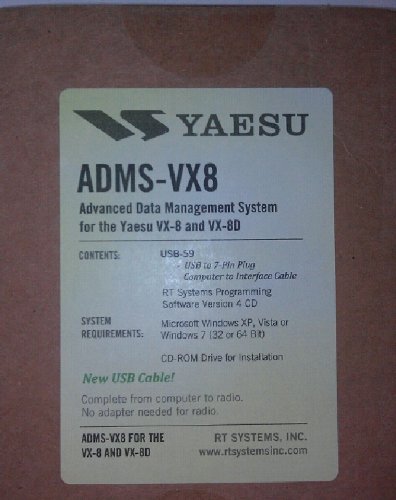Yaesu VX-8DR Programming Software & USB Cable Set! ADMS-VX8
