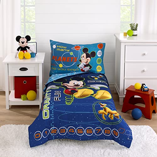Disney Mickey Mouse Space Adventures 4 Piece Toddler Set, Blue