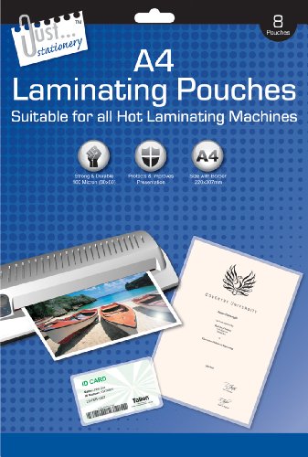 Just Stationery A4 Laminating Pouch (Pack of 8)