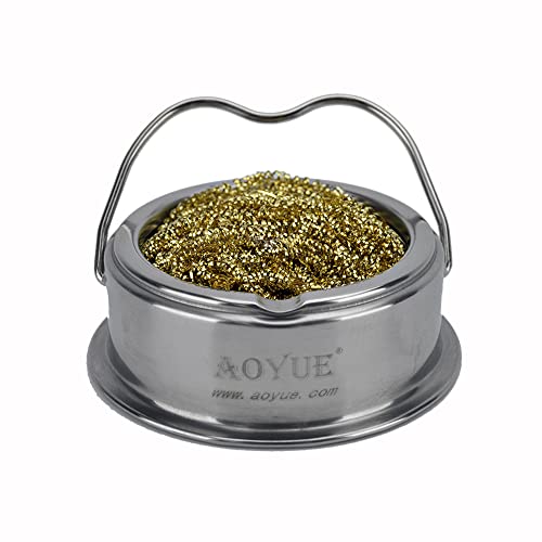Aoyue Soldering Iron Tip Cleaner with Brass wire sponge, no water needed (TY-98)