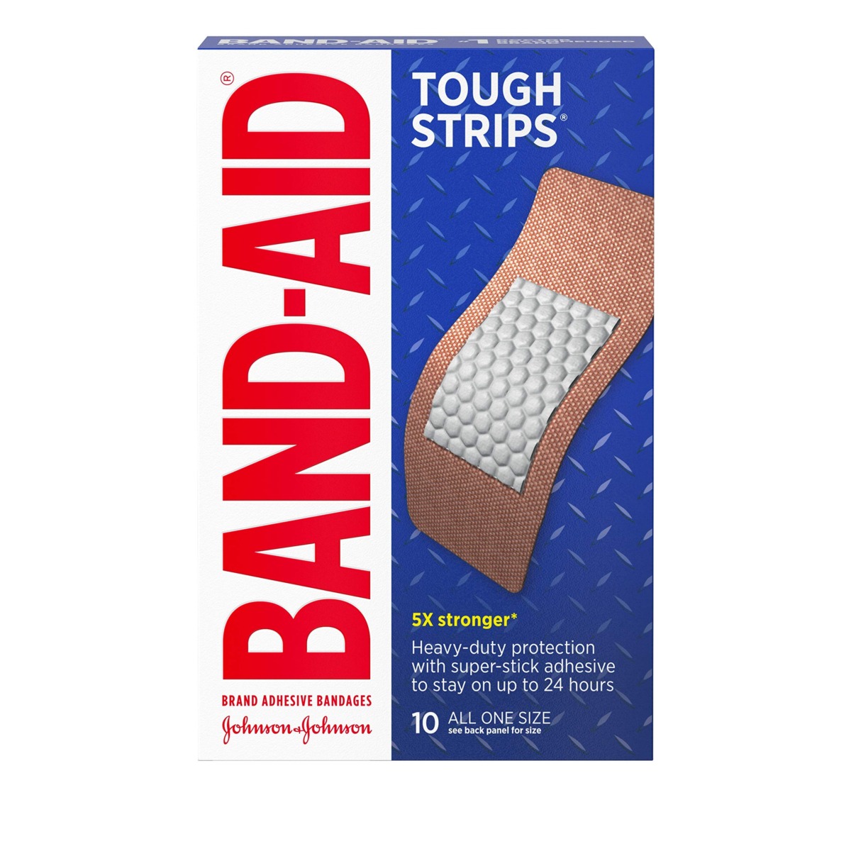 Band-Aid Brand Sterile Tough Strips Adhesive Bandages for First Aid & Wound Care, Durable Protection & Comfort for Minor Cuts & Scrapes, Heavy-Duty Fabric Bandages, Extra Large, 10 ct (Pack of 2) | The Storepaperoomates Retail Market - Fast Affordable Shopping