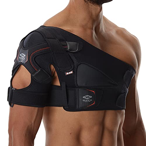 Shock Doctor Shoulder Support Brace for Men, Prevents & Promotes Healing from AC Sprains, Rotator Cuff Injuries & Moderate Separations- Single