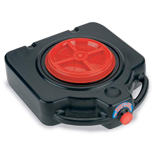 LUMAX LX-1632 Black 15 Quart Drainmaster Drain Pan and Waste Oil Storage. Ideal for Oil Recycling, Drain Direct – No Oily Tub, Funnel, or Mess. No Mess to Clean-Up on Top or Side.