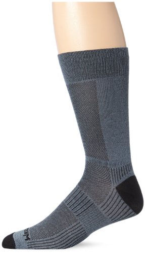Wrightsock Coolmesh II Crew Blister Free Socks – Lightweight & Breathable Ankle Socks For Women & Men/Durable & Dry/Perfect for Running, Hiking & Travel, Grey- Medium