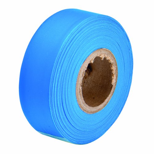 Brady Fluorescent Blue Flagging Tape for Boundaries and Hazardous Areas – Non-Adhesive Tape, 1.188″ Width, 150′ Length (Pack of 1) – 58351