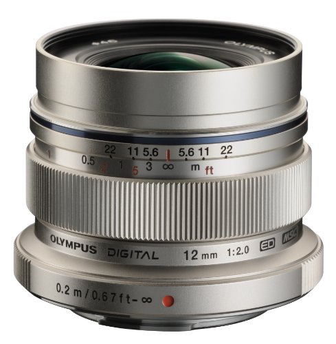 OM SYSTEM OLYMPUS M.Zuiko Digital ED 12mm F2.0 Silver For Micro Four Thirds System Camera, Compact Wide Angle lens For Starry Sky and Landscape